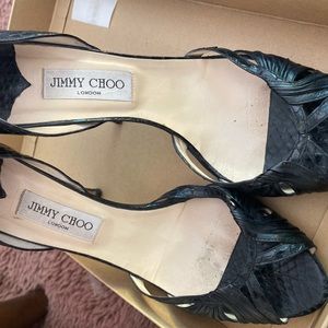 Black snake skin Jimmy Choo’s